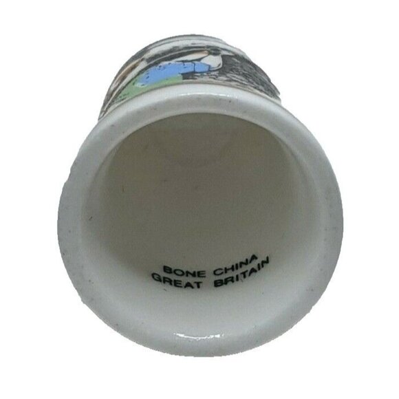Vintage Wales Coal Miner Fine Bone China Souvenir Collectors Thimble - Picture 5 of 5